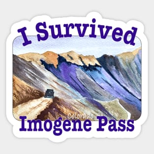 I Survived Imogene Pass, Colorado Sticker